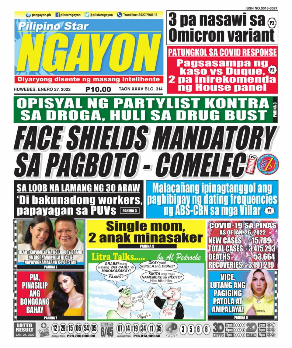 Pilipino Star Ngayon January 27 2022 Digital DiscountMags