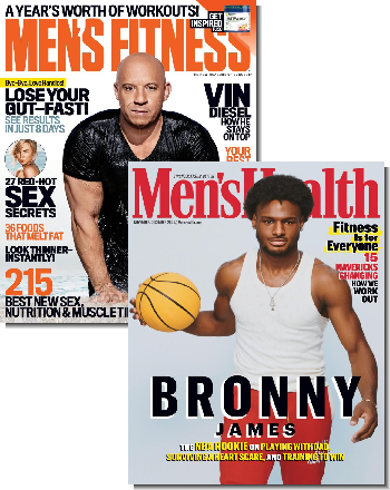 1-Year (20 Issues) of Men's Fitness & Men's Health Magazine Bundle Subscription