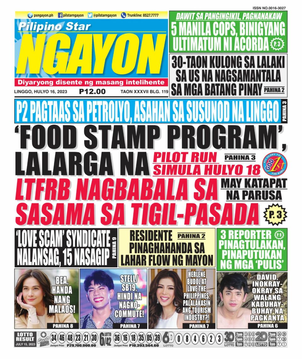 Pilipino Star Ngayon July 16 2023 Digital DiscountMags