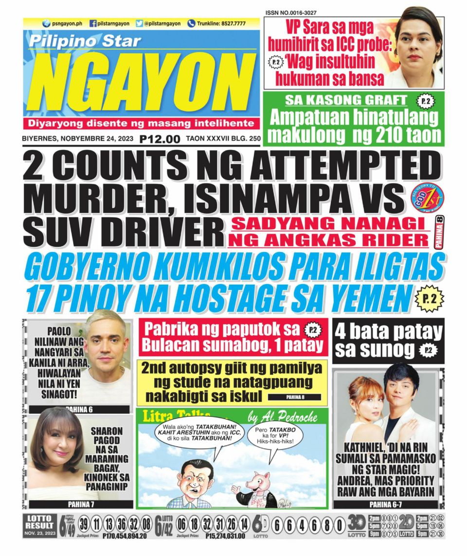 Pilipino Star Ngayon November 24 2023 Digital DiscountMags