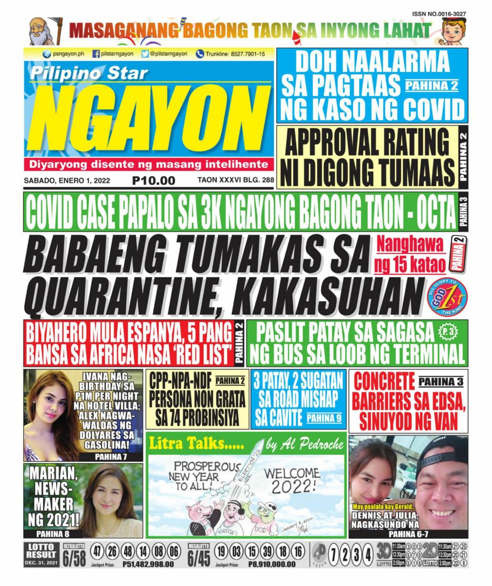 Pilipino Star Ngayon January 01 2022 Digital DiscountMags