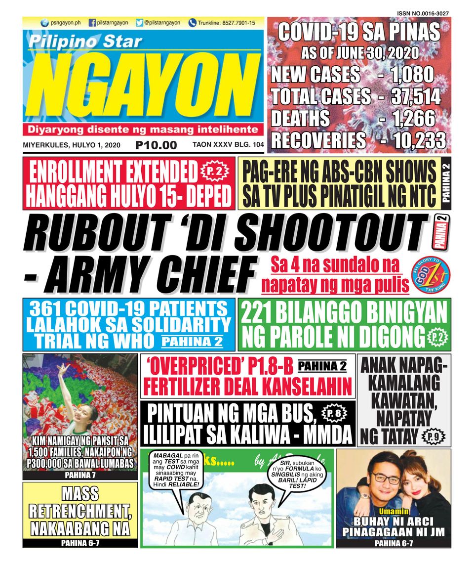 Pilipino Star Ngayon July 01 2020 Digital DiscountMags