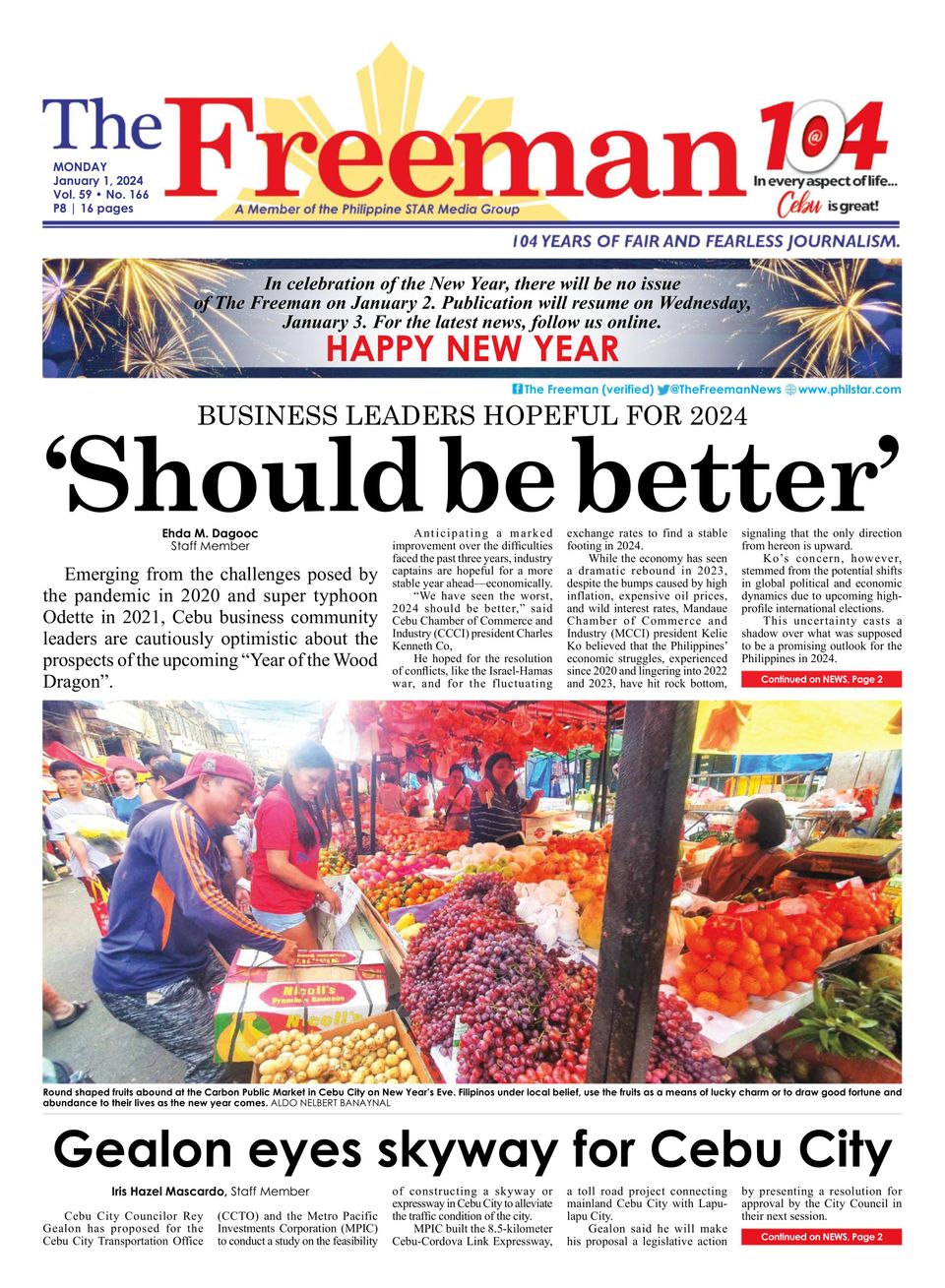 1295788 The Freeman Cover January 01 2024 Issue 