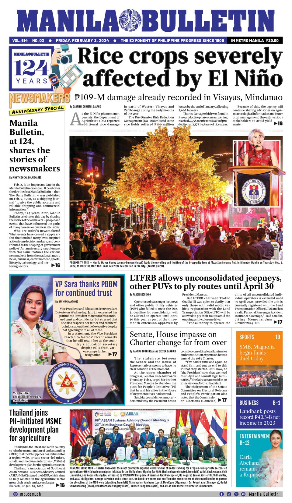 Manila Bulletin February 2, 2024 (Digital) (Australia)