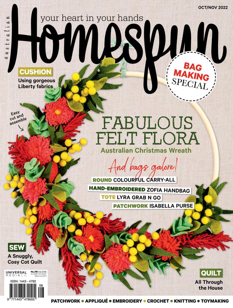 Australian Homespun October November 2022 Digital DiscountMags Com   488184 Australian Homespun Cover 2022 October 1 Issue 