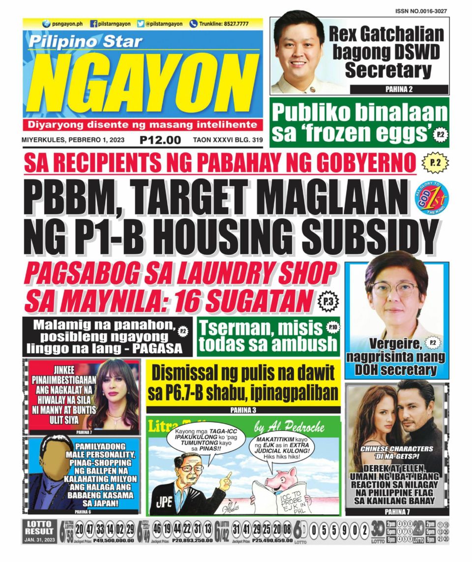 Pilipino Star Ngayon February 01, 2023 (Digital) - DiscountMags.com ...