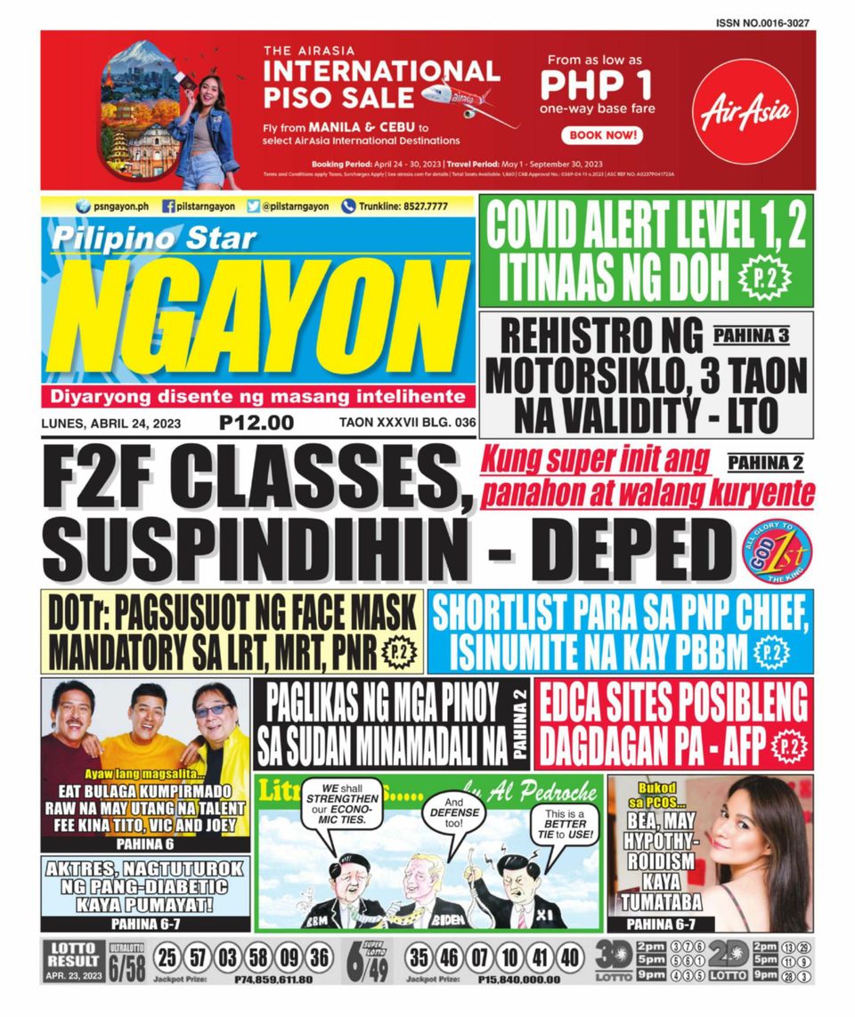 Pilipino Star Ngayon April 24, 2023 (Digital) - DiscountMags.com