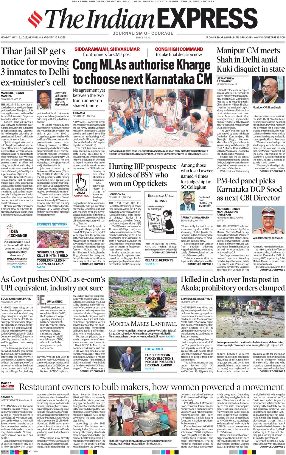 The Indian Express Delhi May 15, 2023 (Digital) - DiscountMags.com