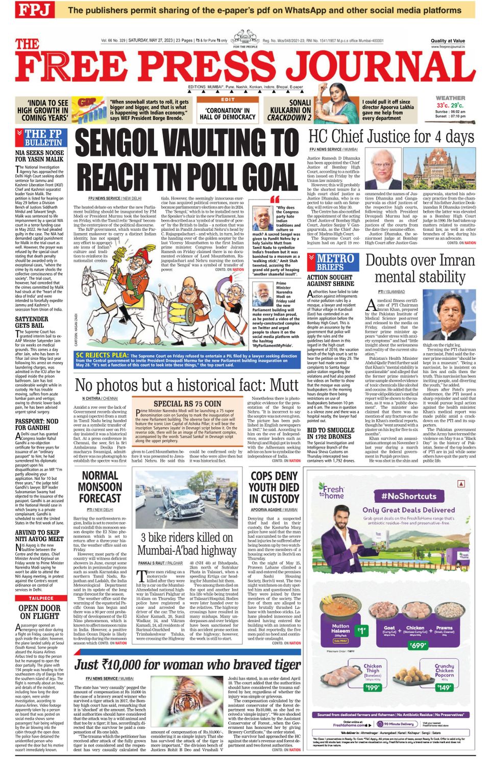 The Free Press Journal - Mumbai May 27, 2023 (Digital) - DiscountMags.com