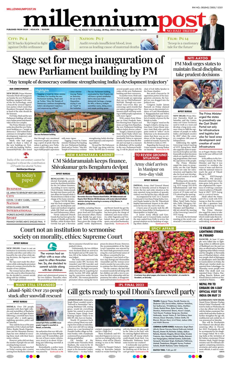 Millennium Post Delhi May 28, 2023 (Digital) - DiscountMags.com