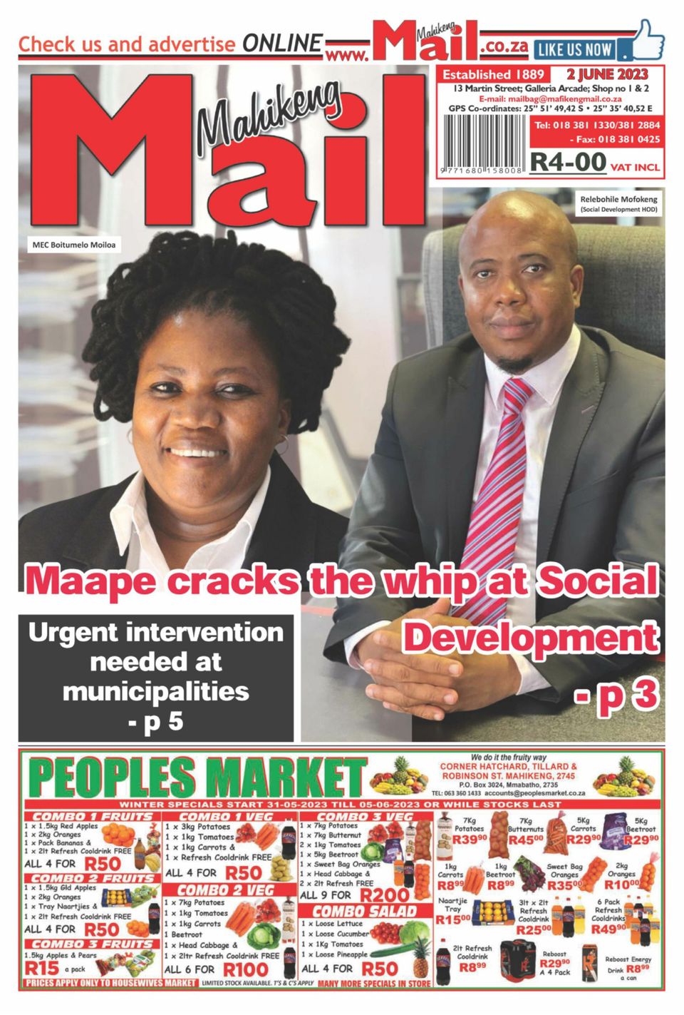 Mafikeng Mail June 02, 2023 (Digital) - DiscountMags.com