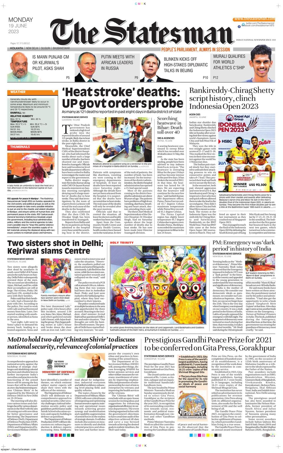 The Statesman Kolkata September 23, 2023 (Digital) 