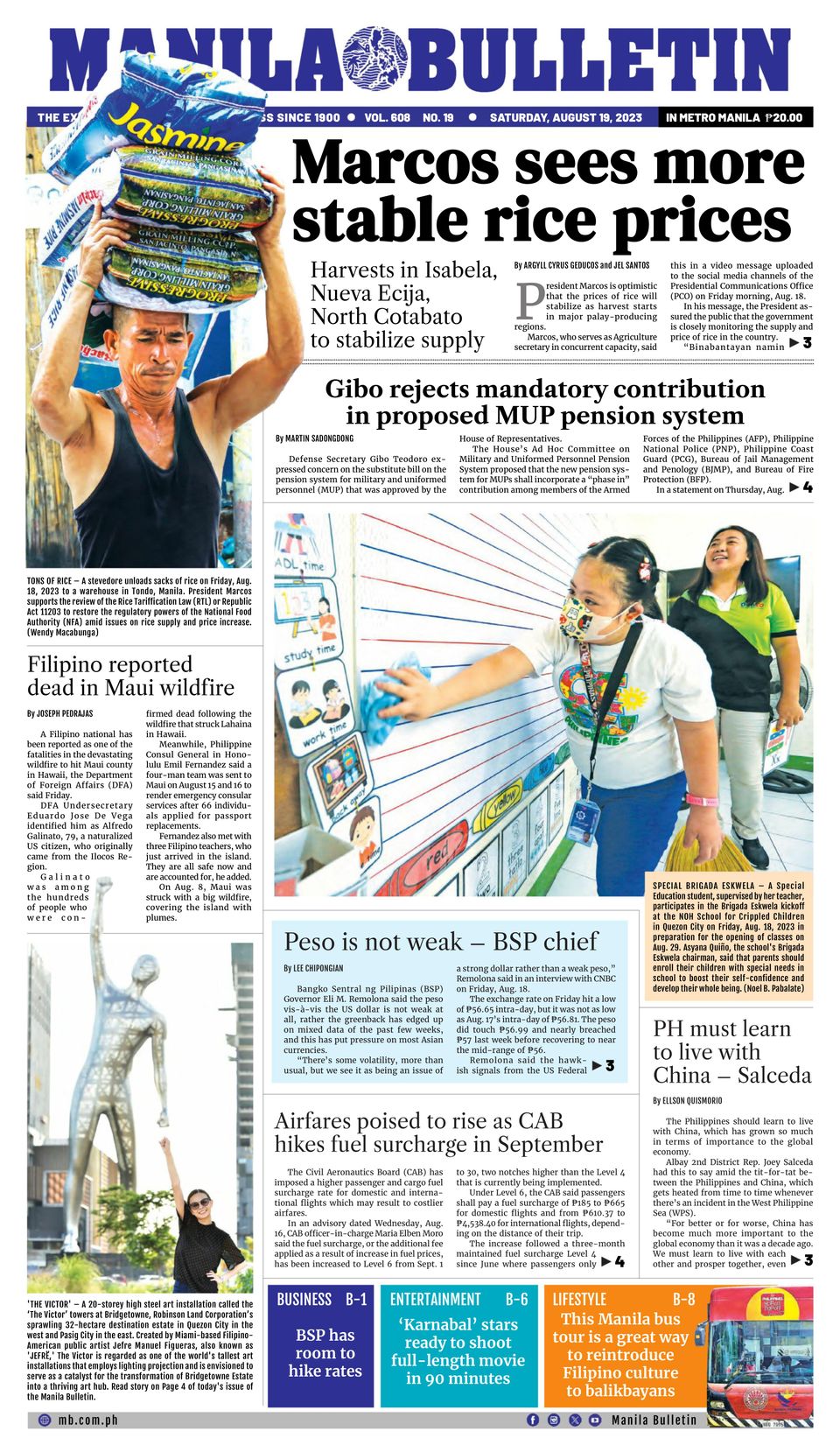 Manila Bulletin August 19, 2023 (Digital) - DiscountMags.com