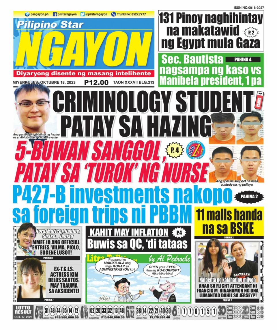 Pilipino Star Ngayon October 18 2023 Digital 8770