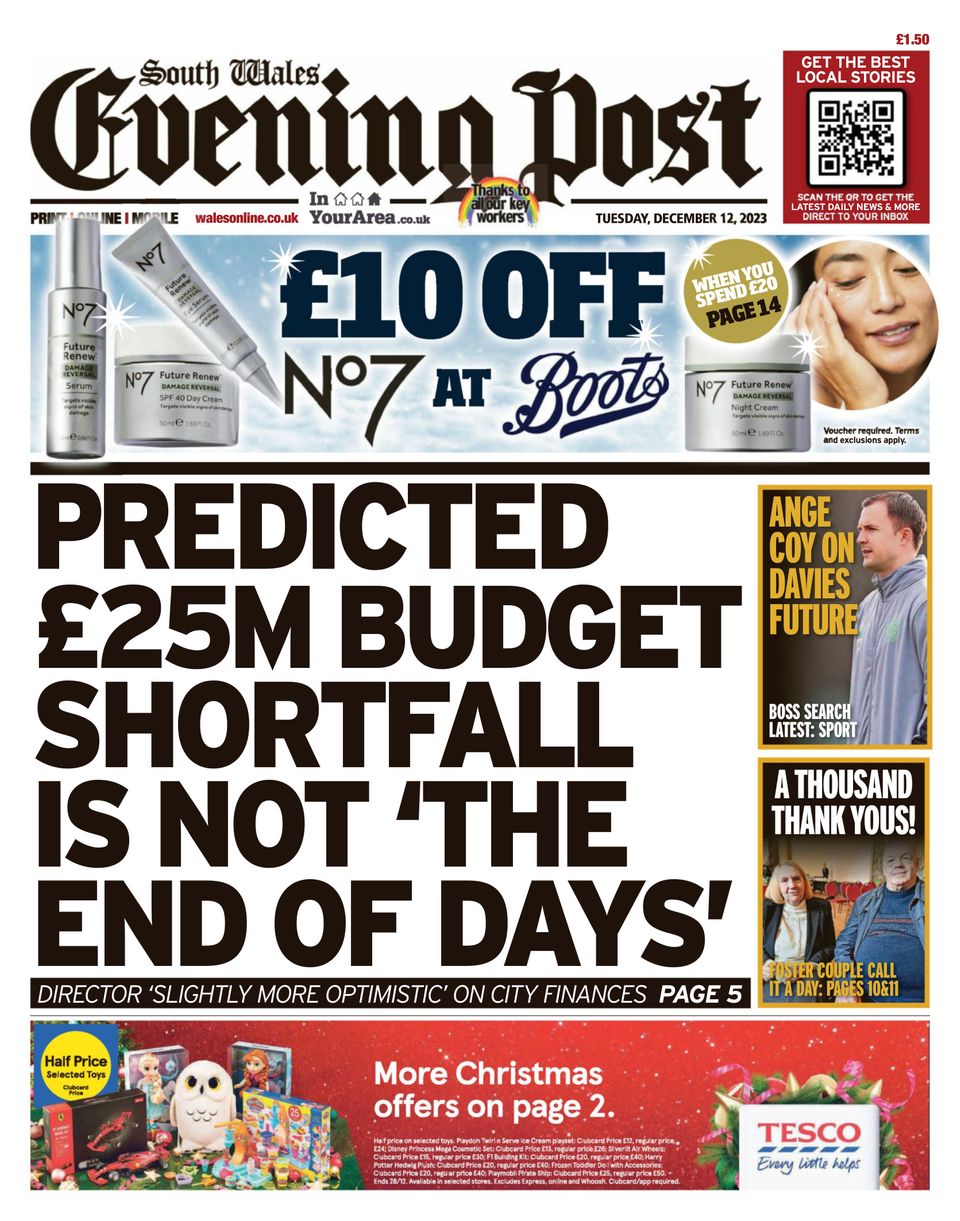 South Wales Evening Post December 12, 2023 (Digital) - DiscountMags.com