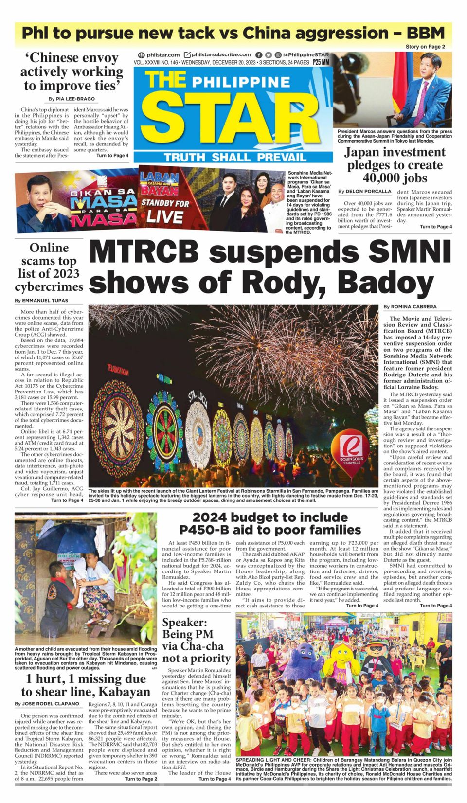 The Philippine Star December 20, 2023 (Digital) - DiscountMags.com