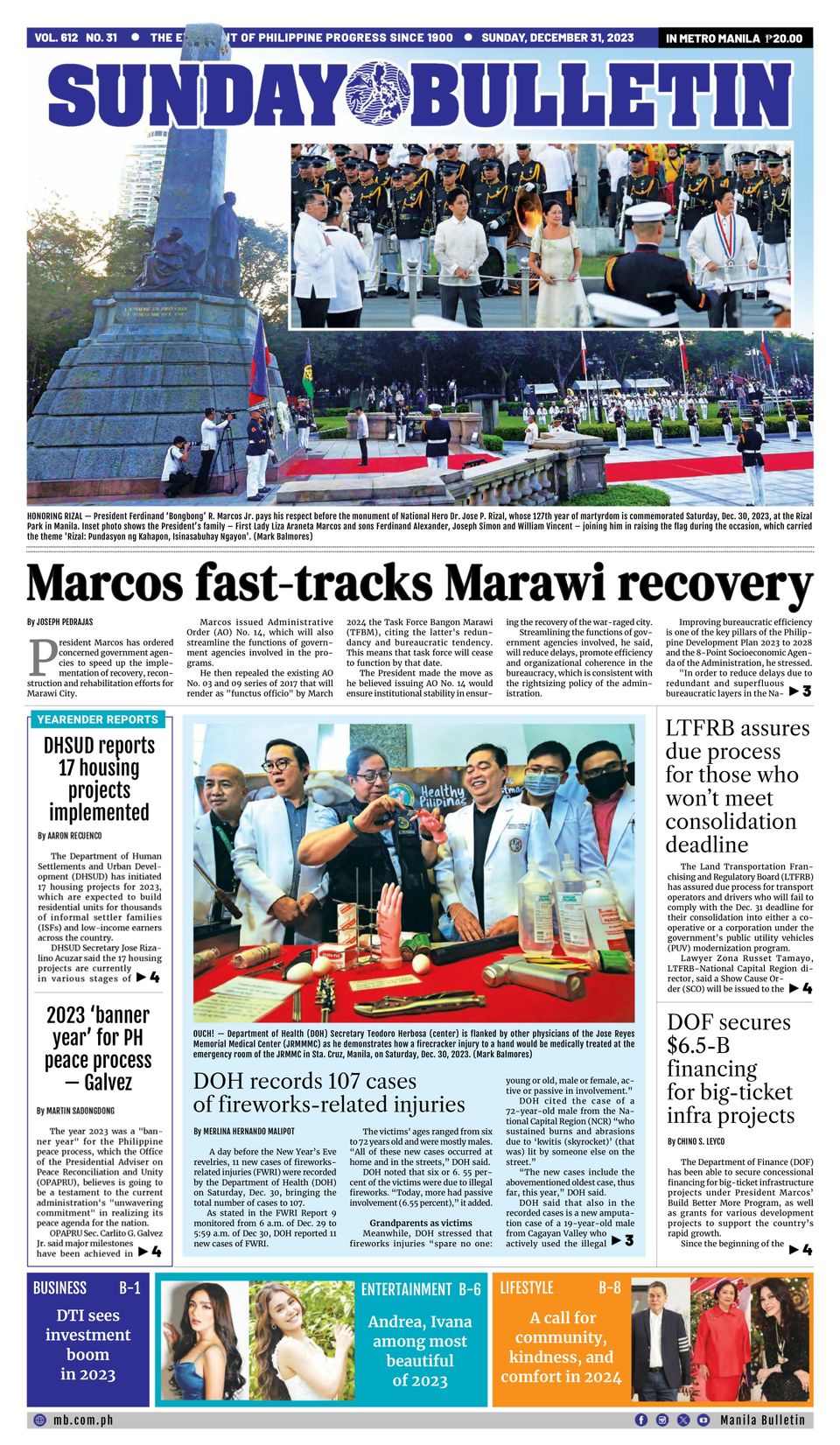 Manila Bulletin December 31, 2023 (Digital) - DiscountMags.com