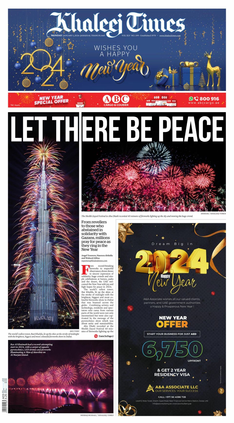 Khaleej Times January 01, 2024 (Digital)