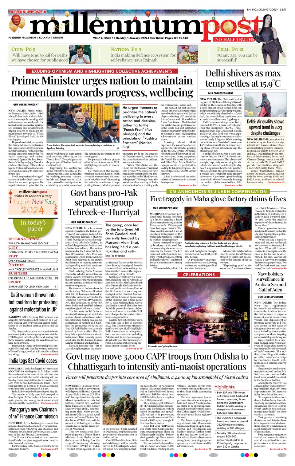 Millennium Post Delhi January 01, 2024 (Digital)