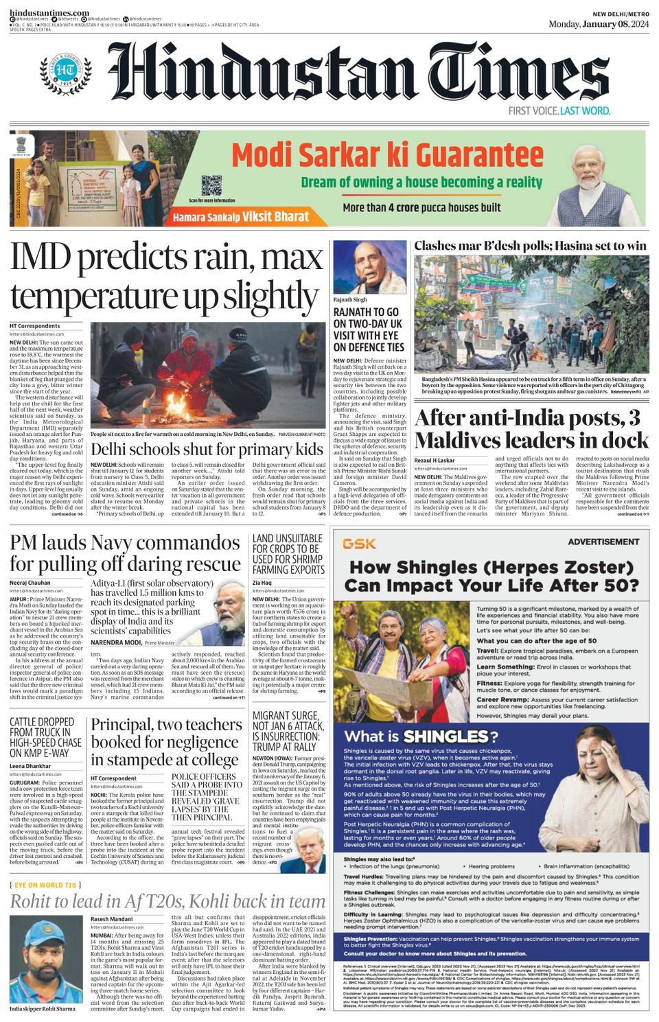 Hindustan Times Delhi January 08, 2024 (Digital) - DiscountMags.com