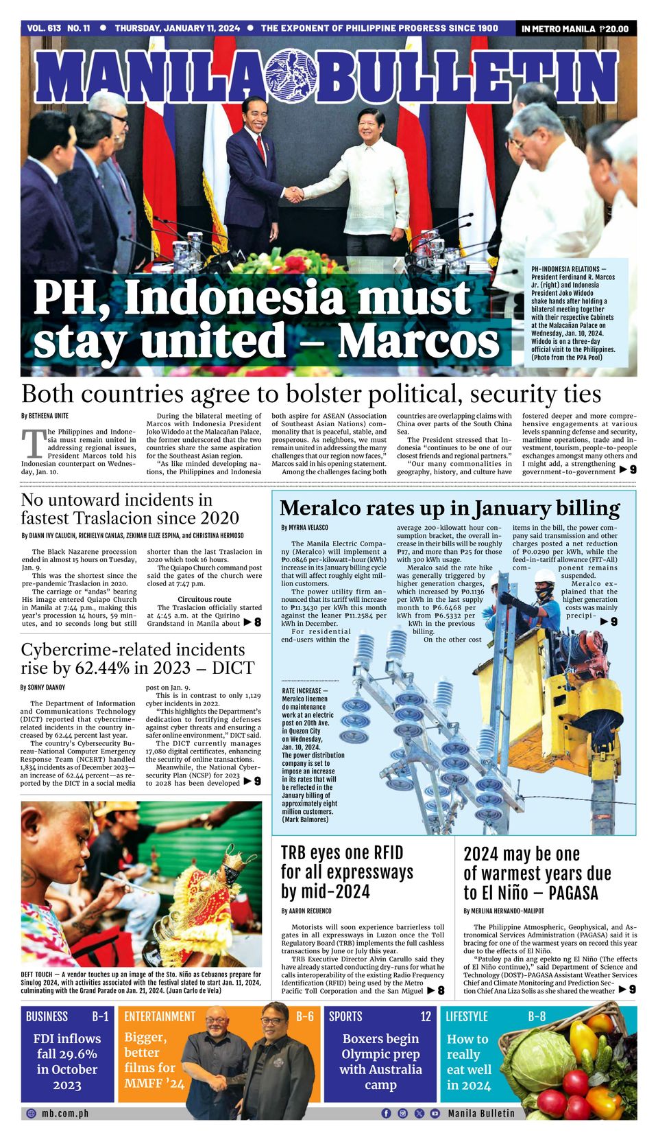 Manila Bulletin January 11, 2024 (Digital) - DiscountMags.com