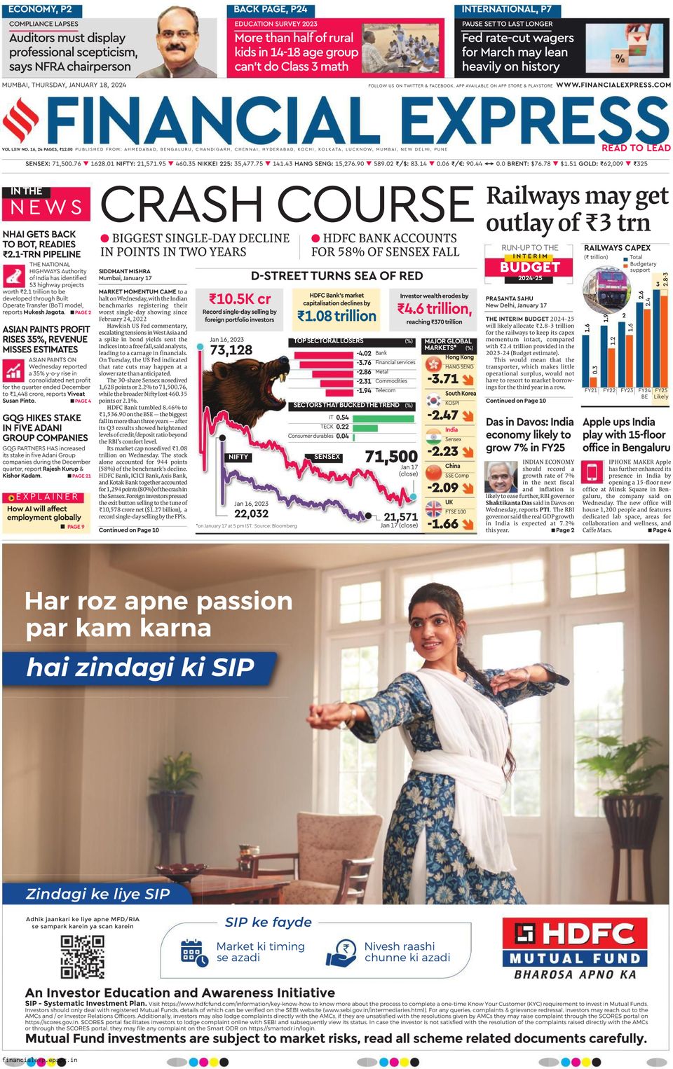 Financial Express Mumbai January 18, 2024 (Digital) - DiscountMags.com