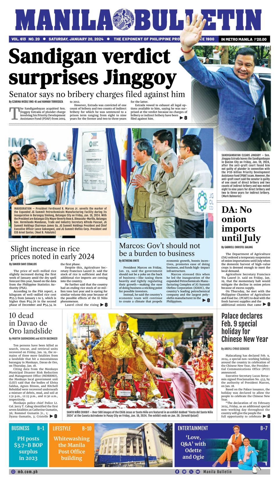 Manila Bulletin January 20, 2024 (Digital) - DiscountMags.com