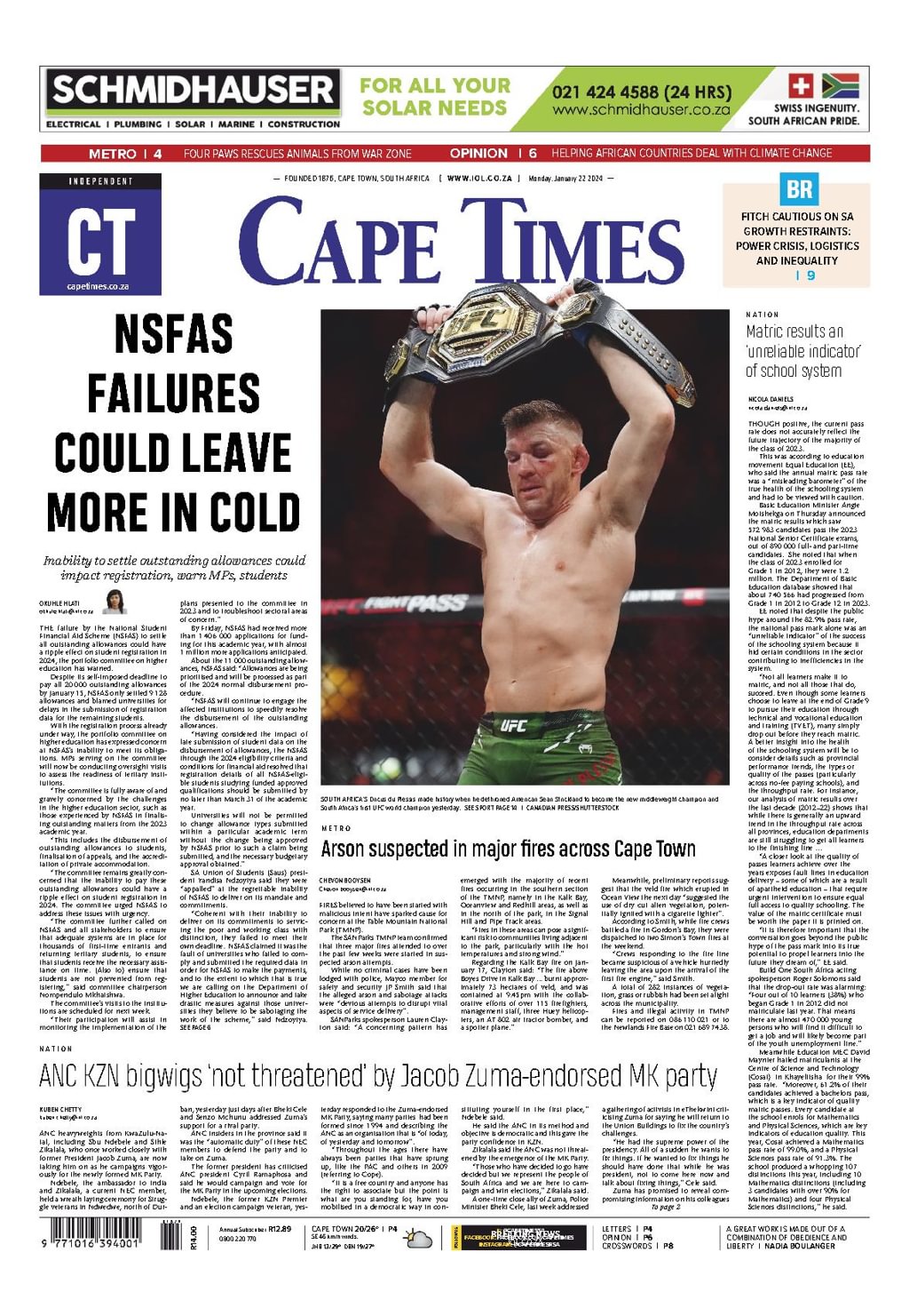 Cape Times 2024 01 22 Digital DiscountMags Com   1306123 Cape Times Cover 2024 January 22 Issue 