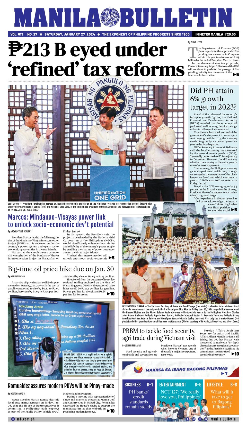 Manila Bulletin January 27, 2024 (Digital) - DiscountMags.com