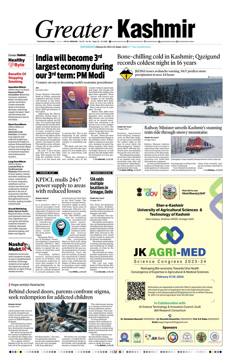 1312288 Greater Kashmir Cover 03 Feb 2024 Issue 
