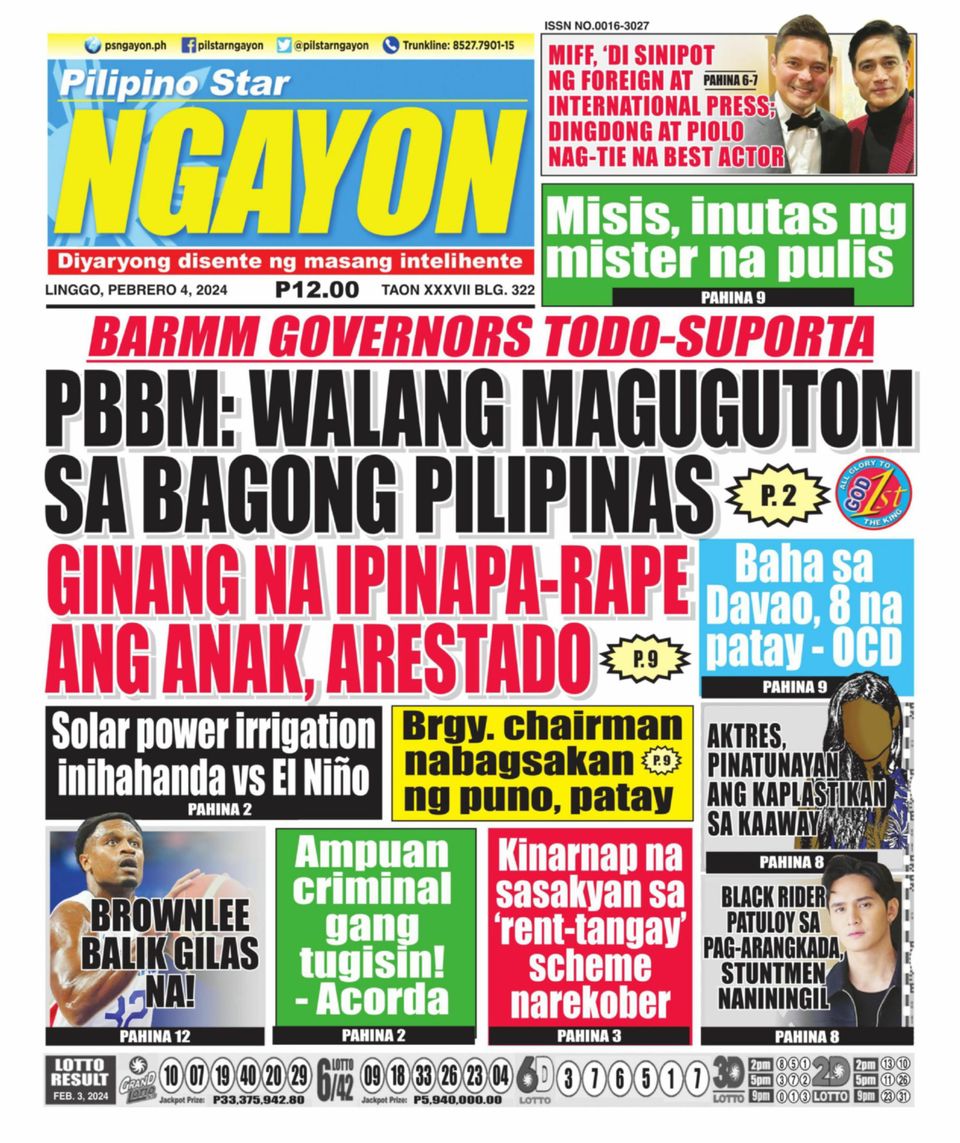 Pilipino Star Ngayon February 04, 2024 (Digital) - DiscountMags.com