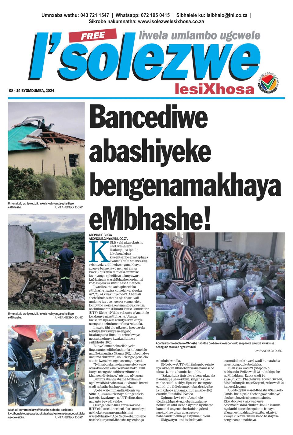 Isolezwe lesiXhosa February 08, 2024 (Digital) - DiscountMags.com