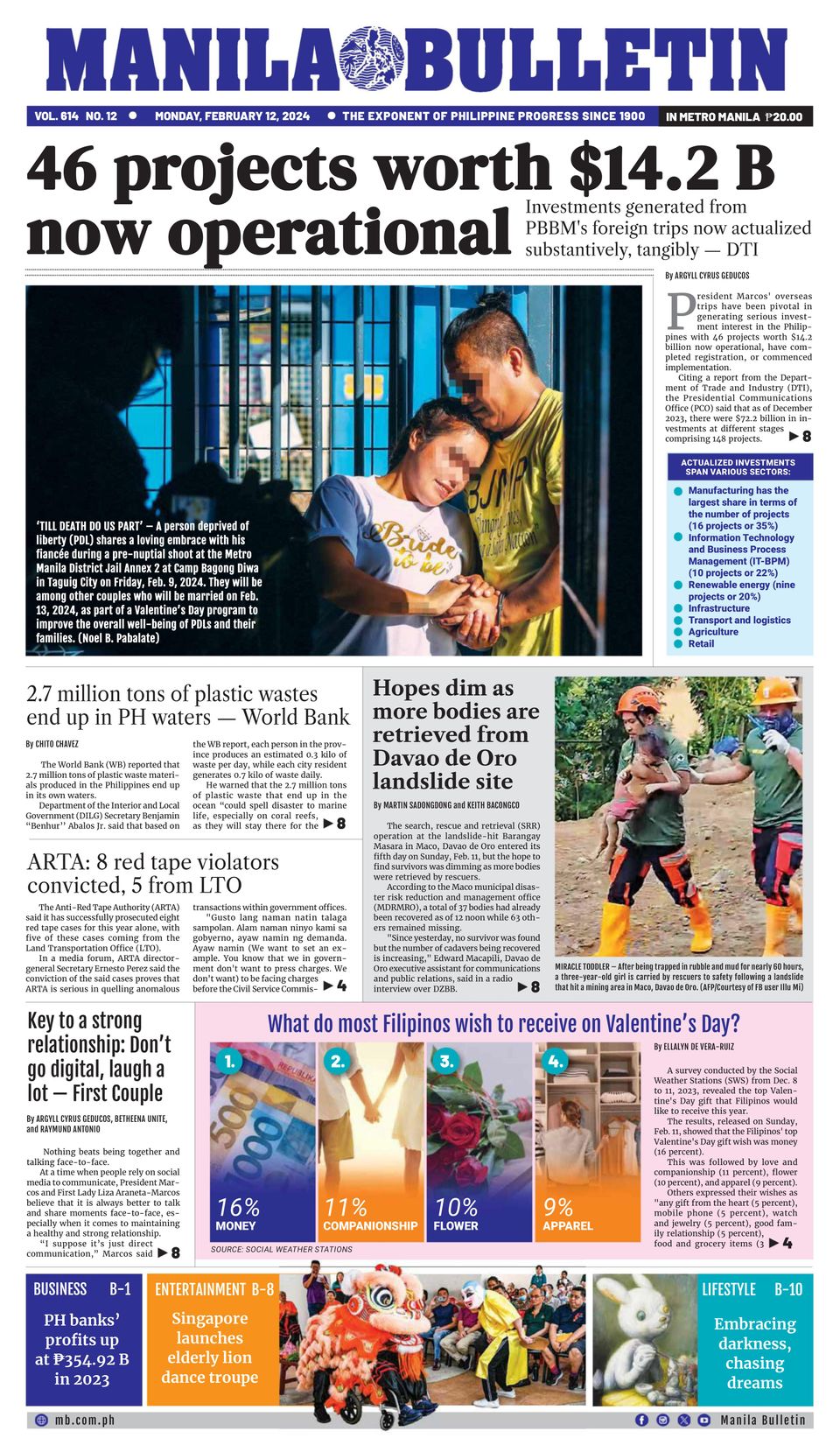 Manila Bulletin February 12, 2024 (Digital) - DiscountMags.com