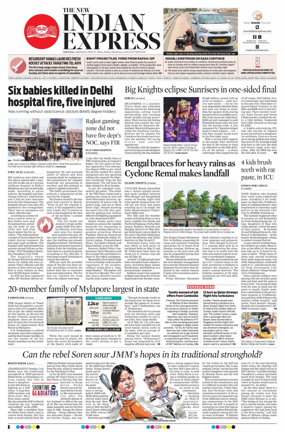 The New Indian Express Chennai May 27, 2024 (Digital) - DiscountMags.com