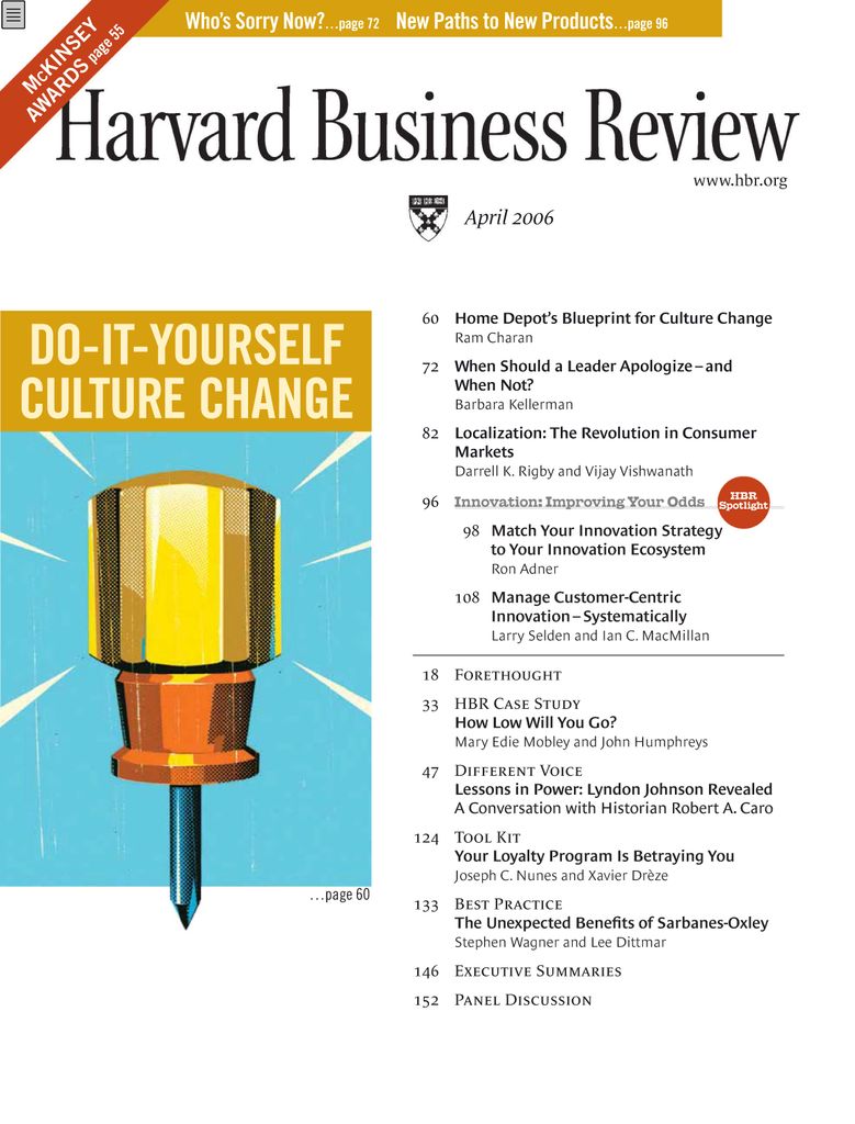 Harvard Business Review Apr06 (Digital)