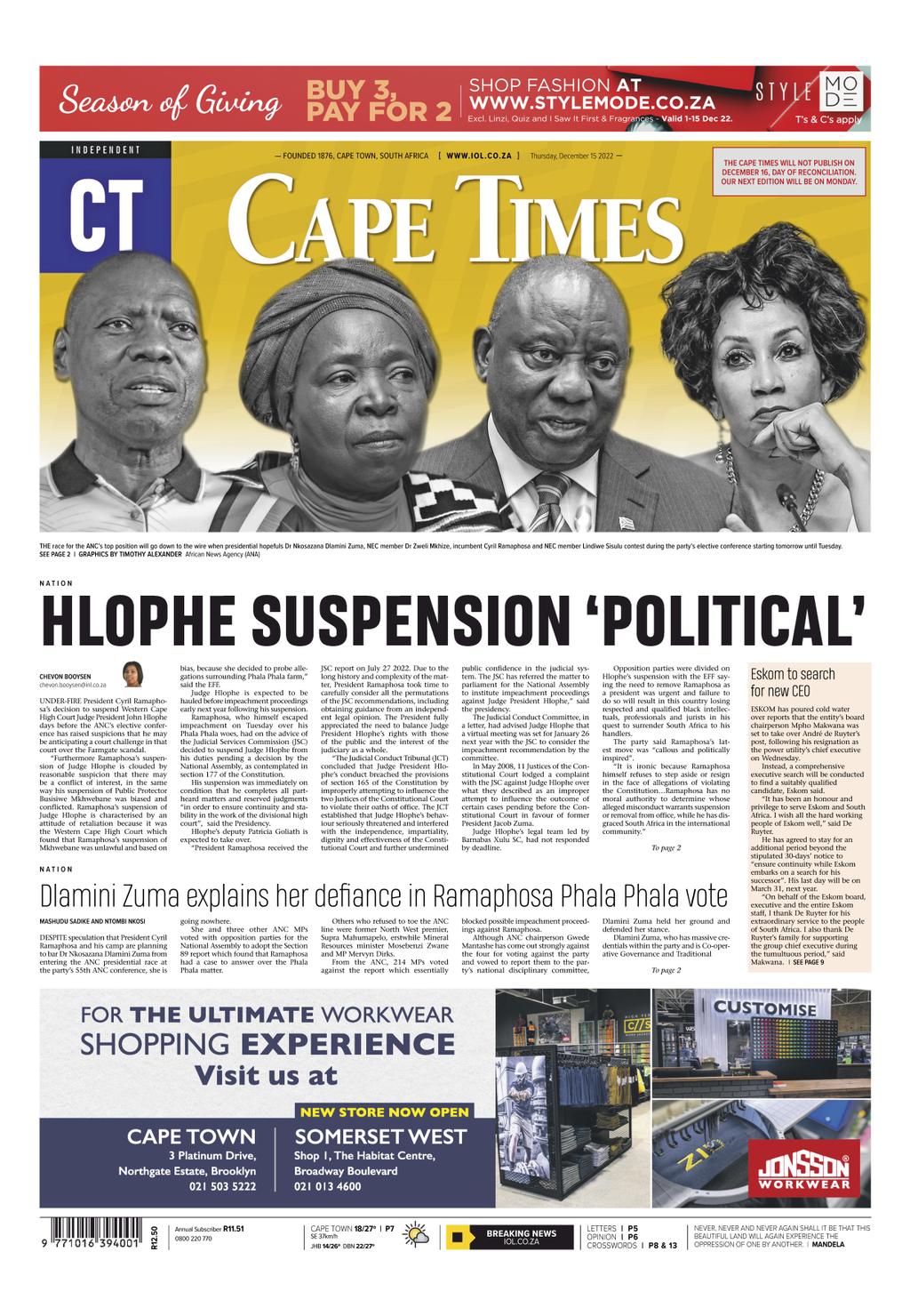 Cape Times Magazine (Digital) Subscription Discount - DiscountMags.com