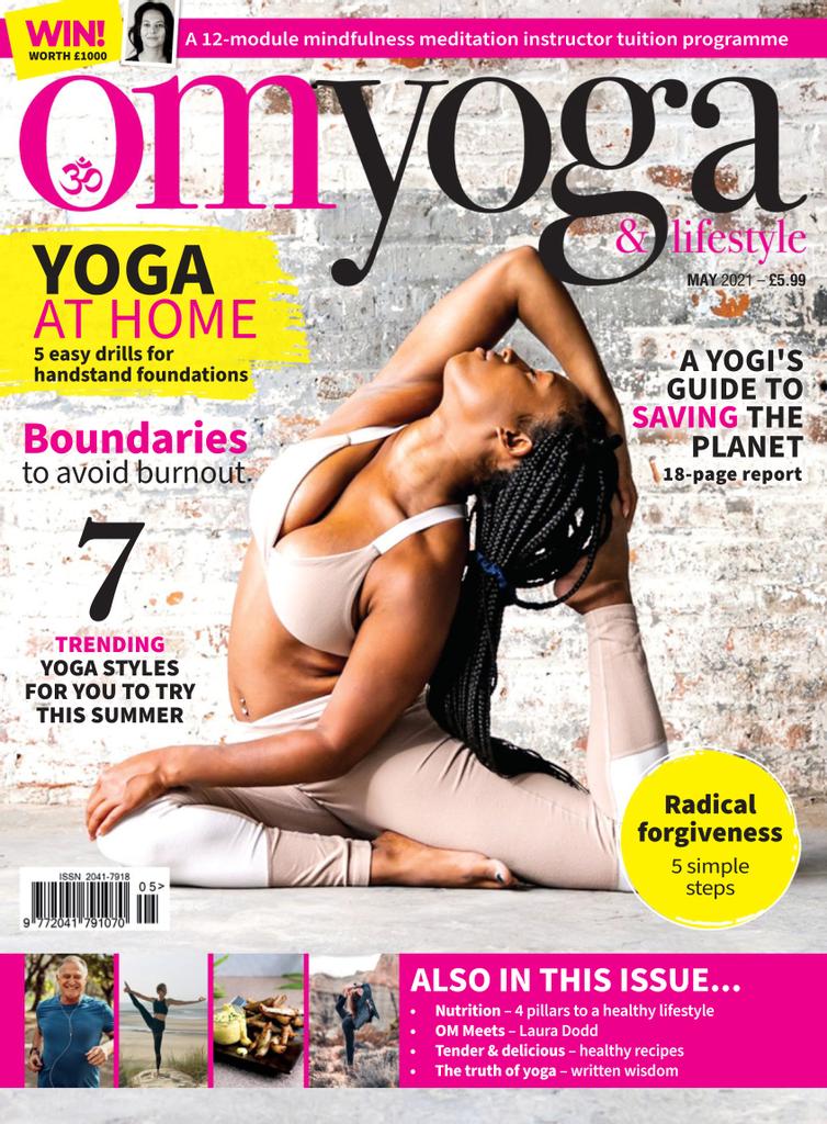 Sally in Om Yoga Magazine - Sally Parkes Yoga