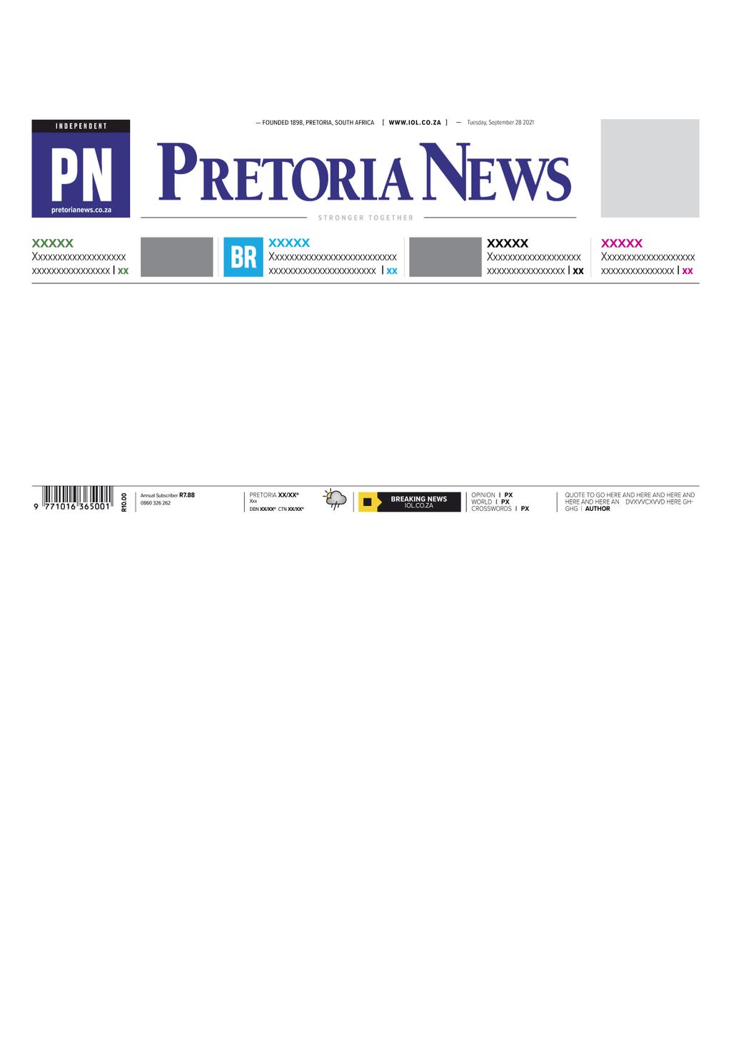 Pretoria News Back Issue 21 09 28 Digital Discountmags Com