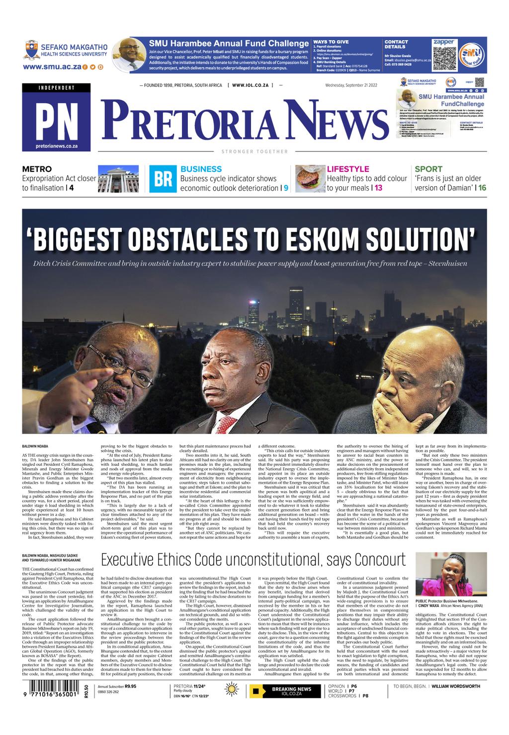 Pretoria News 2022-09-21 (Digital) - DiscountMags.com