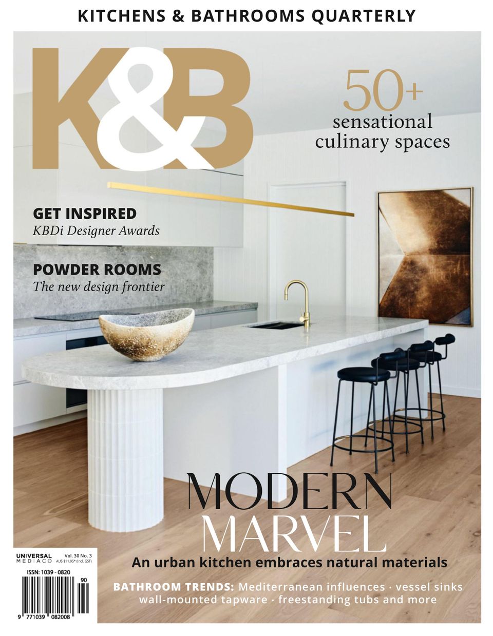 Kitchens Bathrooms Quarterly Australia Magazine Digital   490622 Kitchens Bathrooms Quarterly Australia Cover Kitchens Bathrooms Quarterly 30 3 Issue 