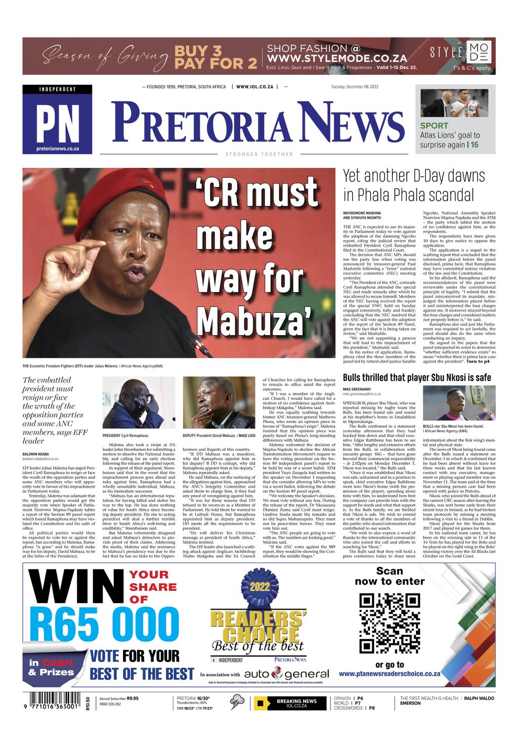 Pretoria News 2022-12-06 (Digital) - DiscountMags.com