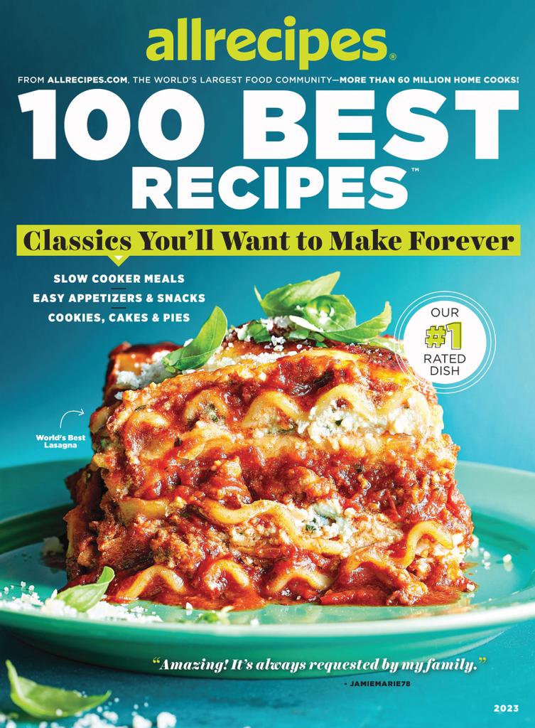 498708 Allrecipes 100 Best Recipes Cover 2022 November 21 Issue 