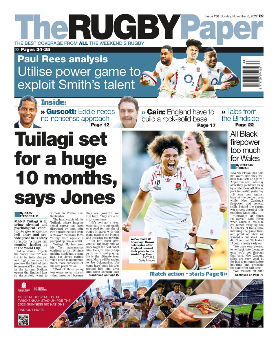 The Rugby Paper November 06, 2022 (Digital) - DiscountMags.com