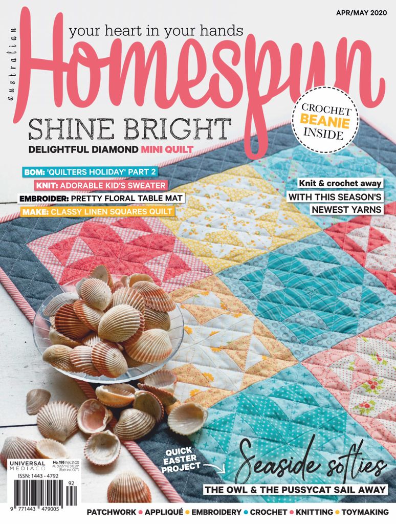 Australian Homespun Magazine Digital Subscription Discount   56970 Australian Homespun Cover 2020 April 1 Issue 