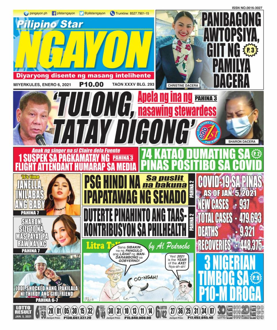 Pilipino Star Ngayon January 06, 2021 (Digital) - DiscountMags.com