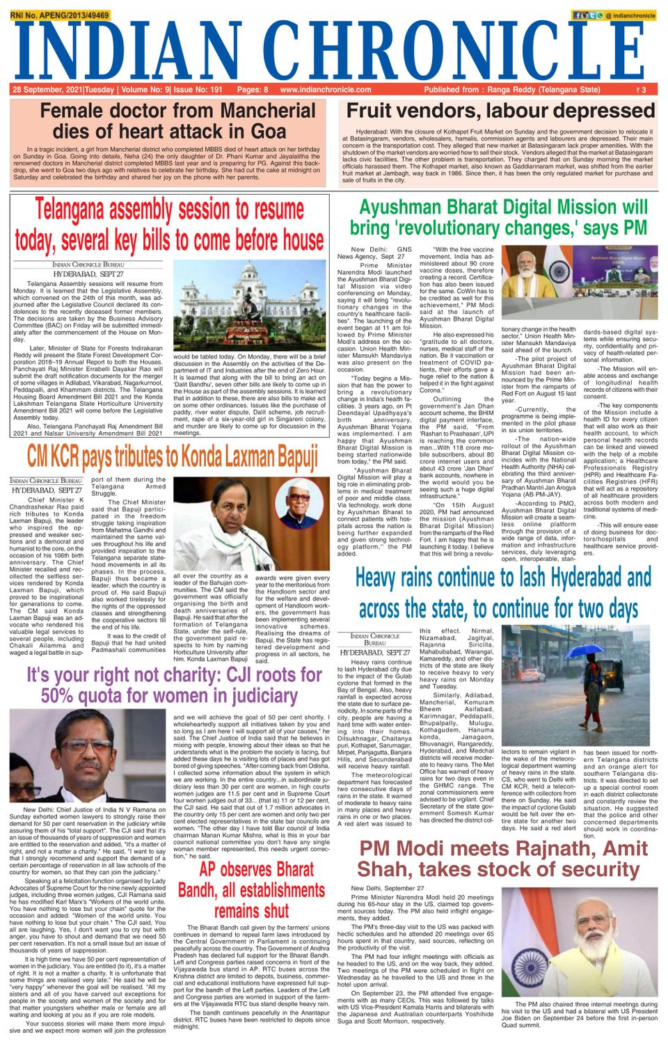 Indian Chronicle 28th Sep 2021 (Digital) - DiscountMags.com