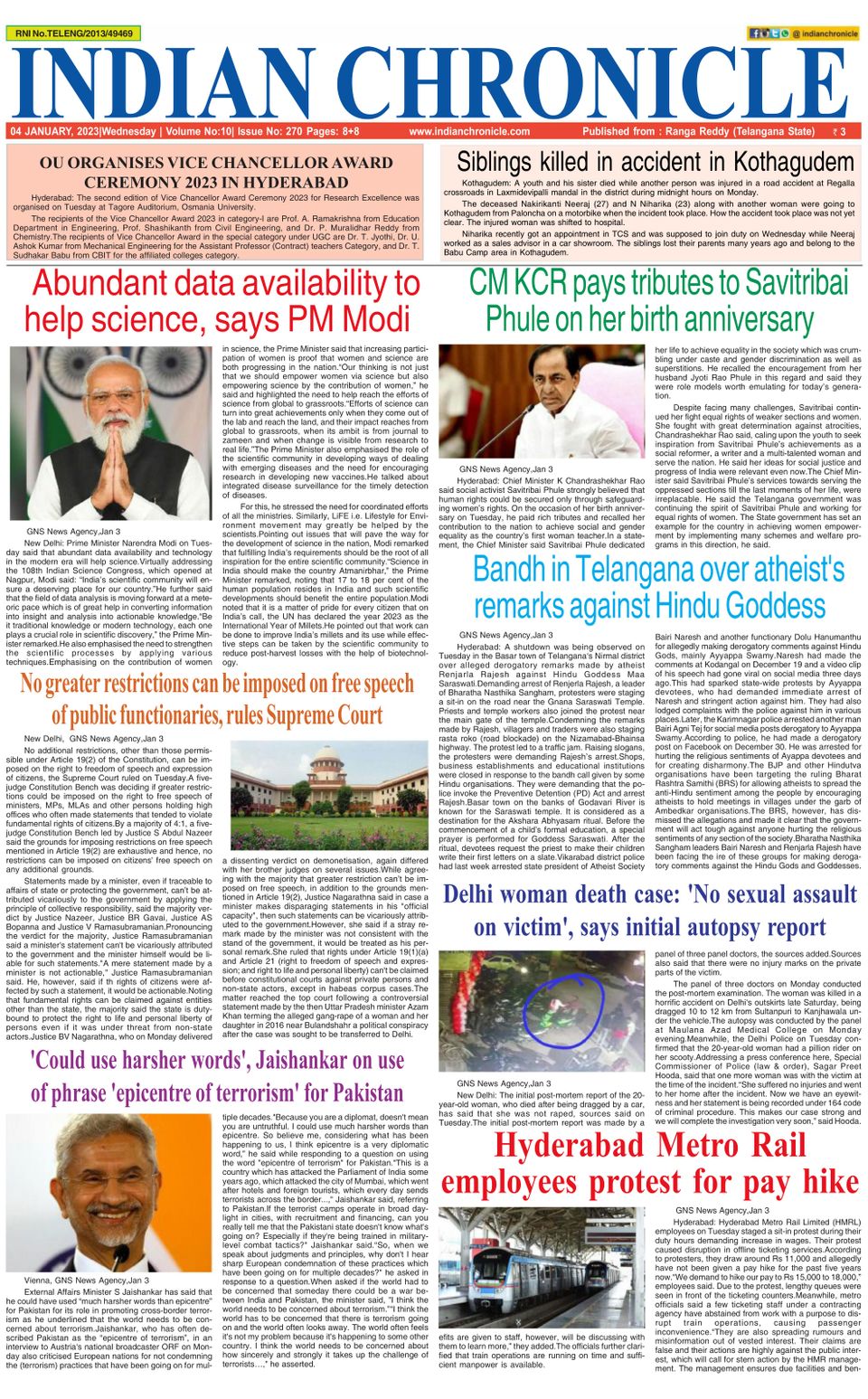 Indian Chronicle Jan 04, 2023 (Digital) - DiscountMags.com