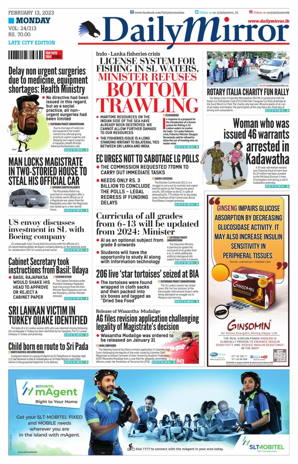 Daily Mirror - Sri Lanka February 13, 2023 (Digital) - DiscountMags.com