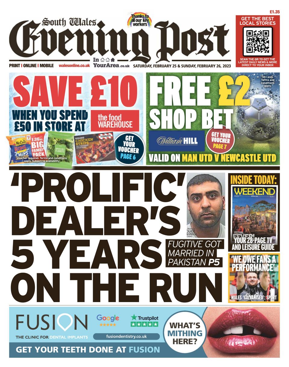 South Wales Evening Post February 25, 2023 (Digital) - DiscountMags.com