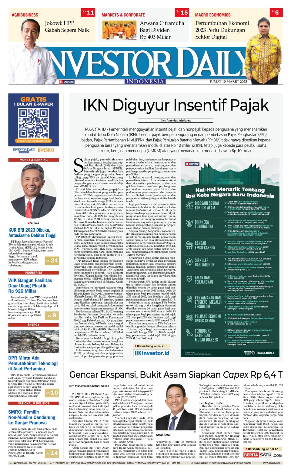 Investor Daily Indonesia March 10, 2023 (Digital) - DiscountMags.com